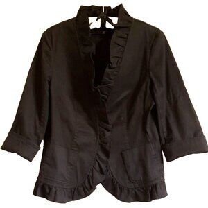 Talbots Ruffled Cotton Blend Jacket